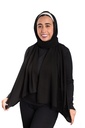[SHIF-32046] ايشارب شيفون سادة كريب Piano (اسود)