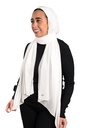 [SHIF-32102] ايشارب شيفون سادة كريب Piano (اوف وايت)