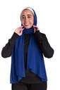 [SHIF-39271] ايشارب شيفون سادة كريب Piano (ازرق)