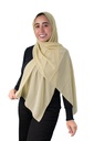 [SHIF-00011] ايشارب شيفون كريب سادة Jamila (بيج 5)