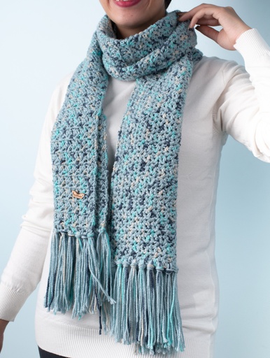 [wool-light blue] كوفيه صوف هاند ميد