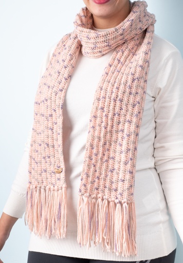[wool -Pink] كوفيه صوف هاند ميد