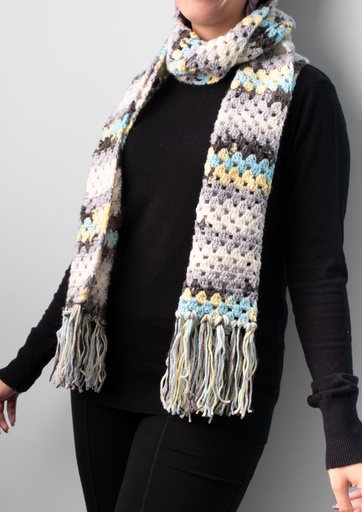 [Wool -Gray] كوفيه صوف هاند ميد