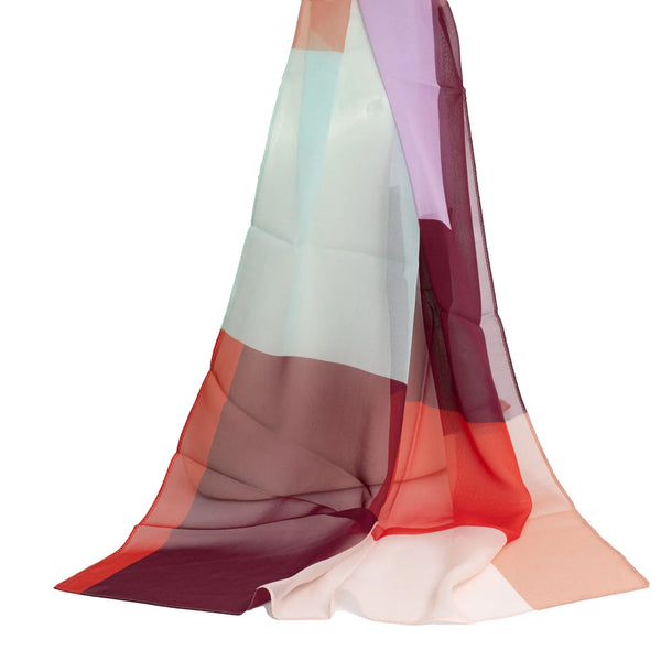 DUBETTA Floral Chiffon Scarf