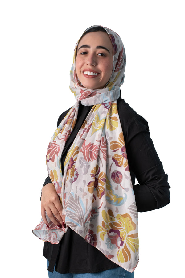 PIANO Floral digital chiffon