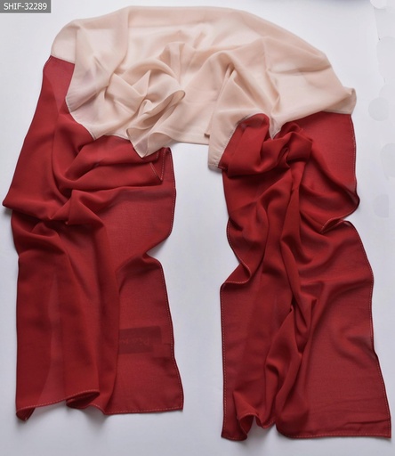 [SHIF-32289] ايشارب شيفون ساده colors (احمر غامق)