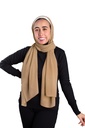 [SHIF-39187] ايشارب شيفون كريب سادة عريض Jamila (بيج مصفر)