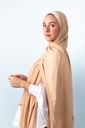 [SHIF-31616] ايشارب شيفون ساده بيانو Zigzag (بيج غامق)