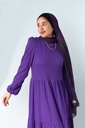 [Dress- 2XL- Purple] فستان قطن YANDA (بنفسجى, 2XL)