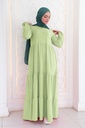 [Dress-2xl-mint green] فستان قطن YANDA (منت جرين, 2XL)