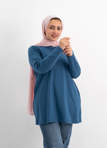 [classic-t-shirt-Indigo-m] تيشرت كلاسيك YANDA (انديجو, M)