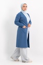 [cardigan-Indigo-2xl] كاردجان قطن YANDA (انديجو, 2XL)