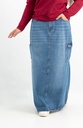 [skirt-Jeans-blue-42] جيب جينز كارجو YANDA (ازرق, 42)