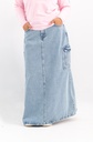 [skirt-Jeans-iceblue-42] جيب جينز كارجو YANDA (ايس بلو, 42)